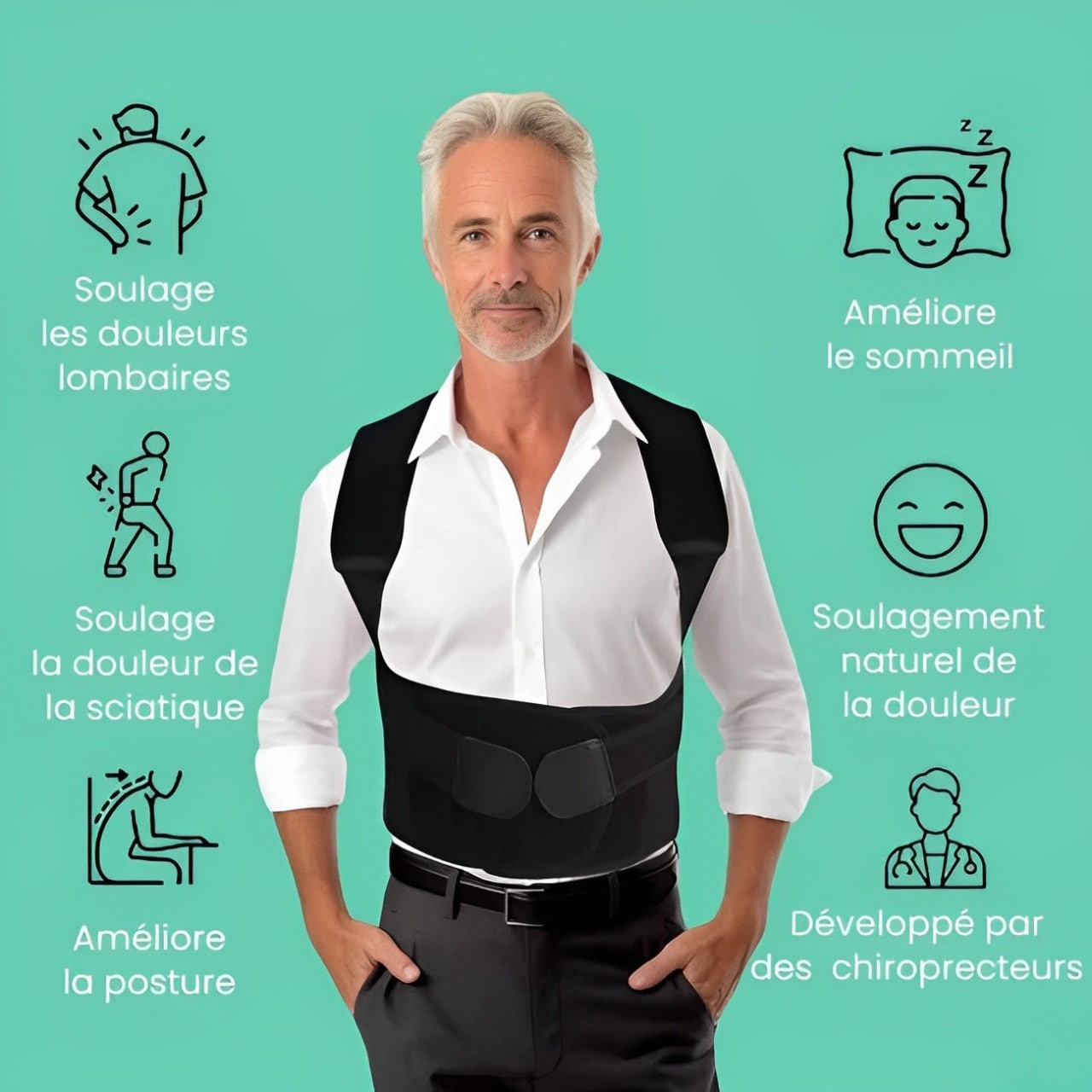 Correcteur de Posture Ajustable "PosturePerfect"