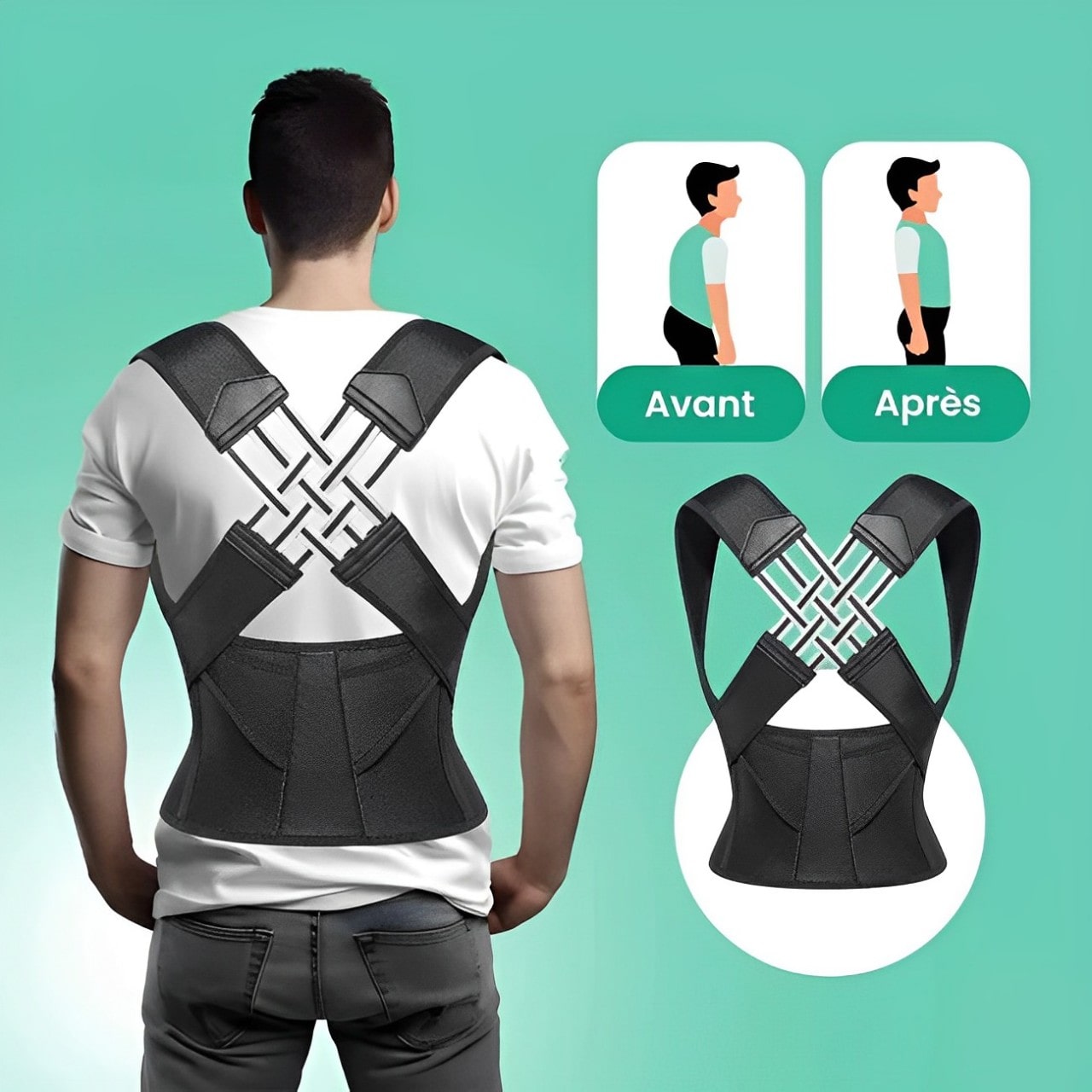 Correcteur de Posture Ajustable "PosturePerfect"