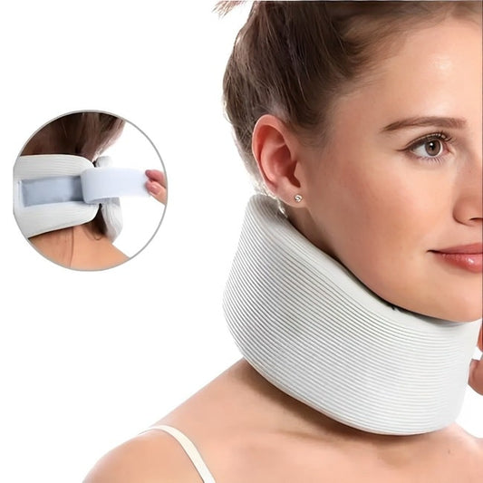 Collier cervical ErgoFlex de Mr Bon Plan, conçu en éponge et polyester, alliant confort et respirabilité pour un soulagement optimal.