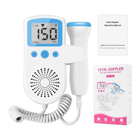 echo doppler bleu sur fond blanc